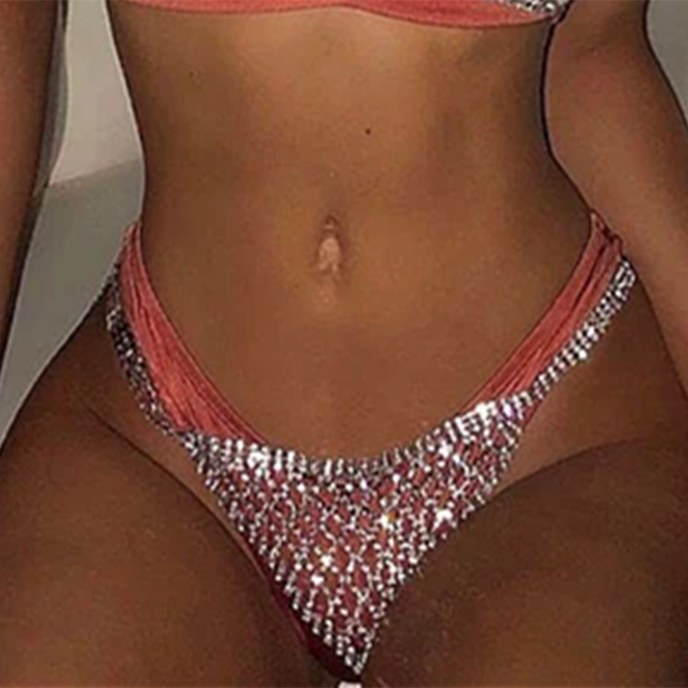 Stonefans Mesh Rhinestone Body - Thong Bikini Women review and price